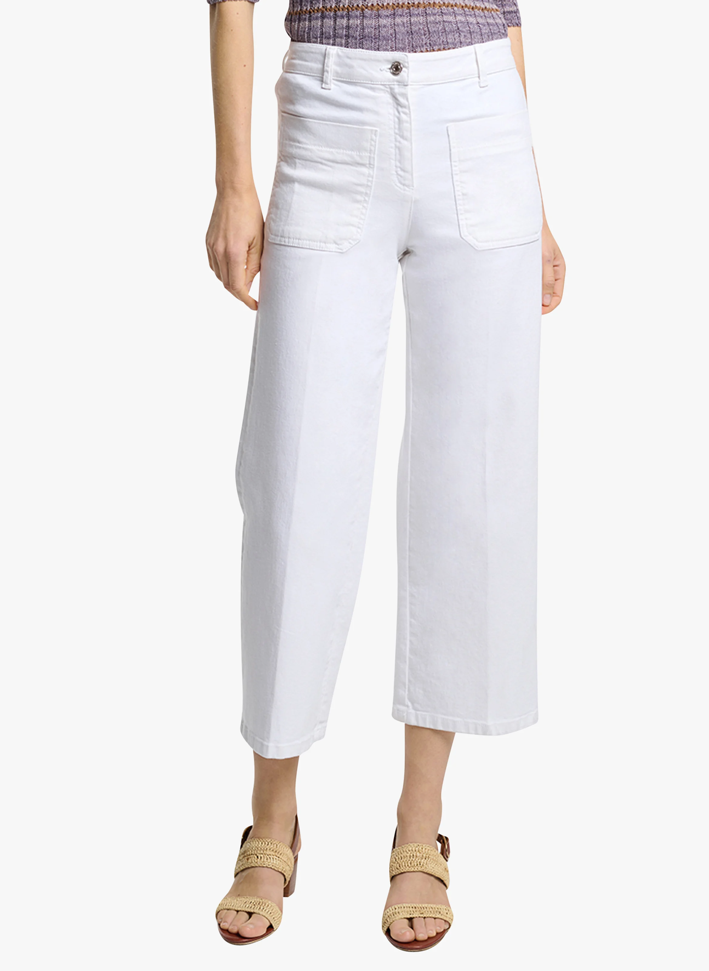 HELIAS - Jean droit en coton | Blanc
