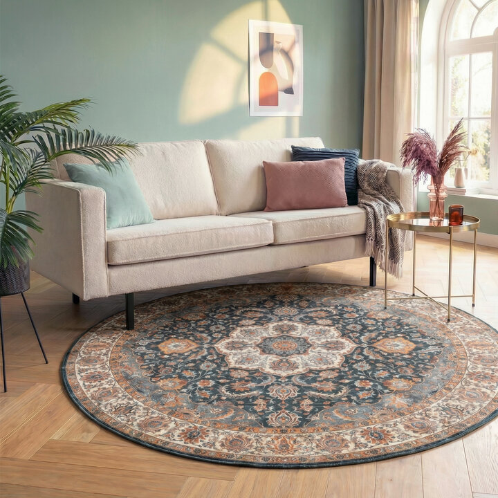 Rond vintage vloerkleed - Imagine Medaillon Rustiek | Rijk