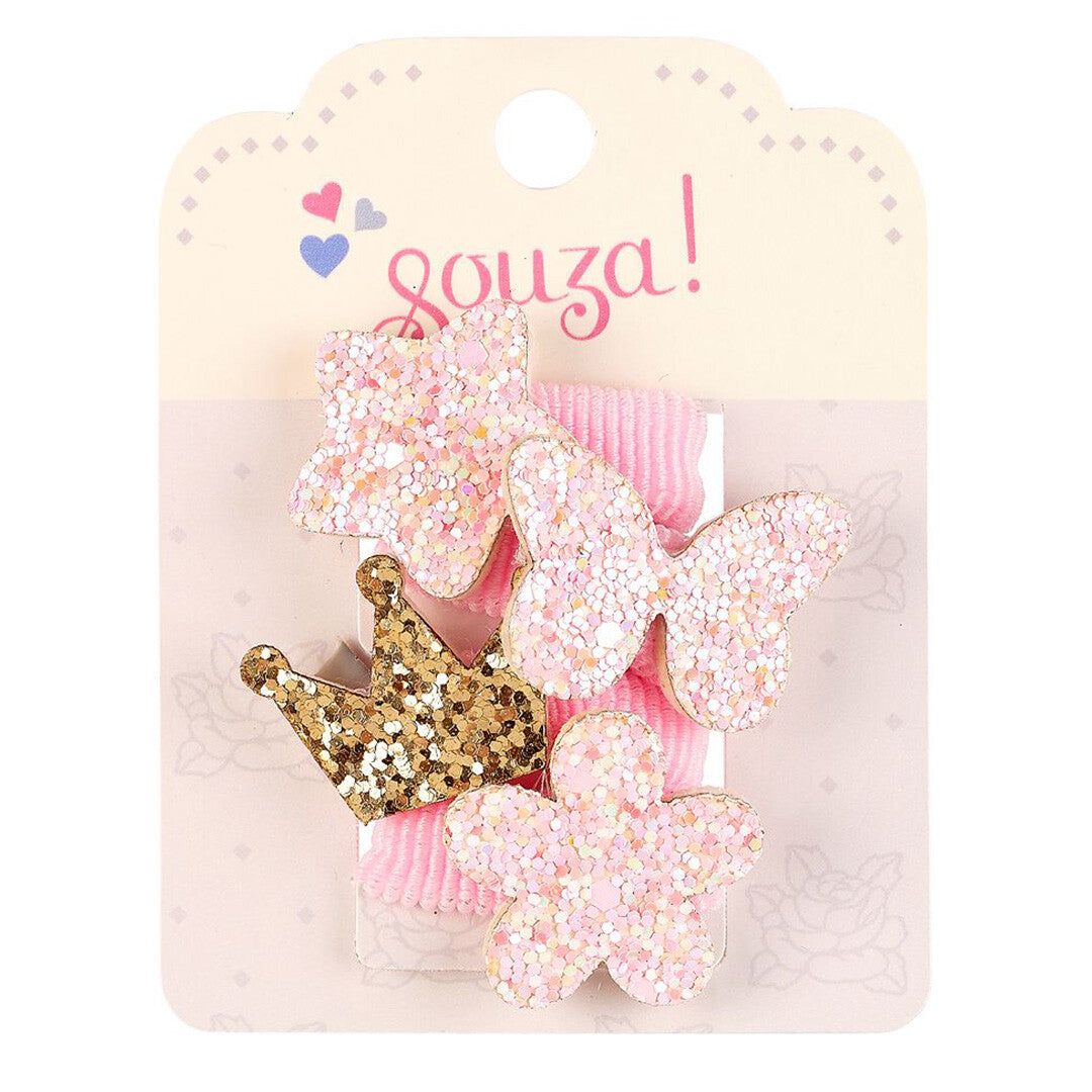 Souza for kids haarelastiekjes carolina - roze - 4st