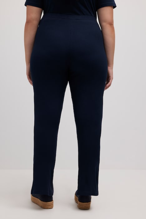 Leggings, ausgestelltes Bein, Rippjersey, Biobaumwolle