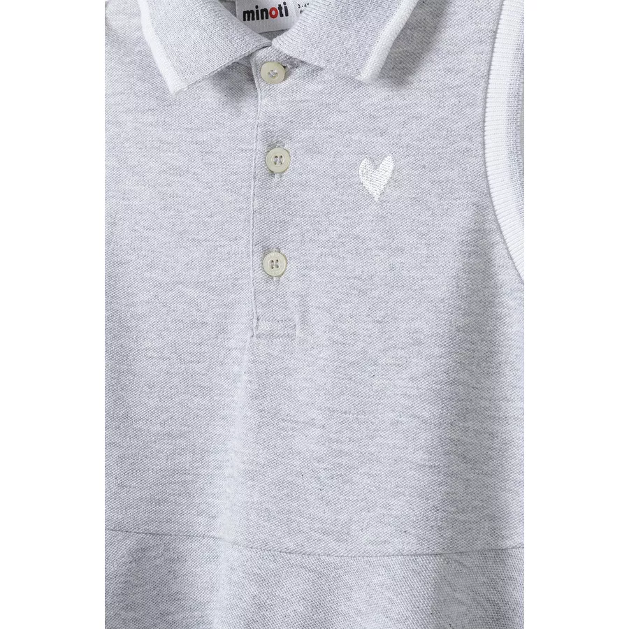 MINOTI Polokleid Grau Meliert