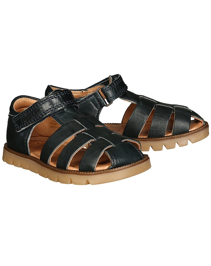 Leder-Sandalen BEKA mit Zehenschutz in navy