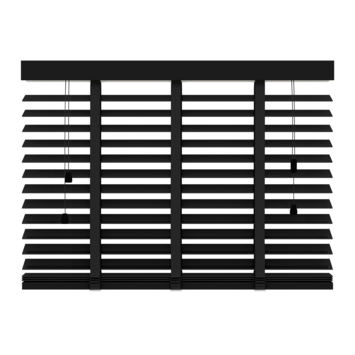 KARWEI houten jaloezie 50 mm matzwart (kleurnr. 947) 120x220 cm (bxh)