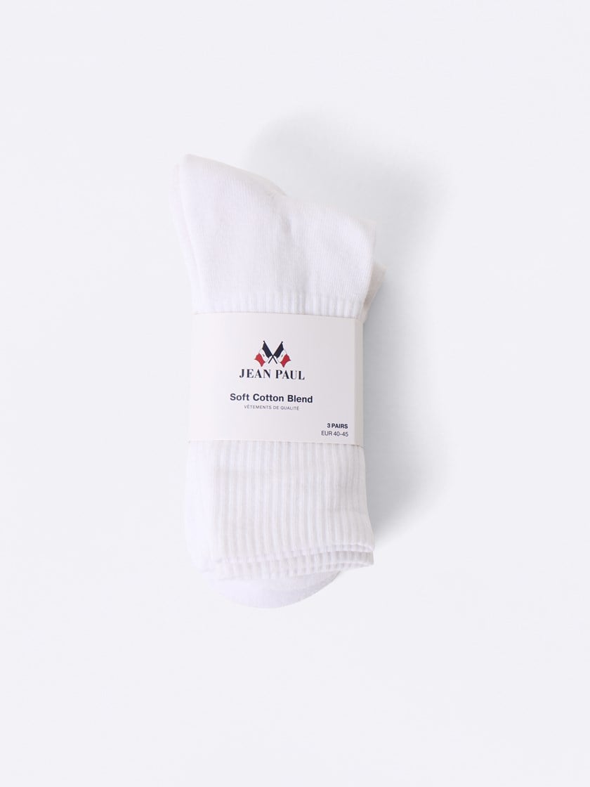 3 pk sportssokker Bright White