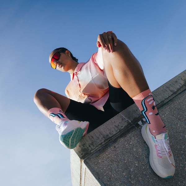 Chaussure running VEETS TRANSITION KNIT MIF1 W BLANC/JAUNE/ROSE