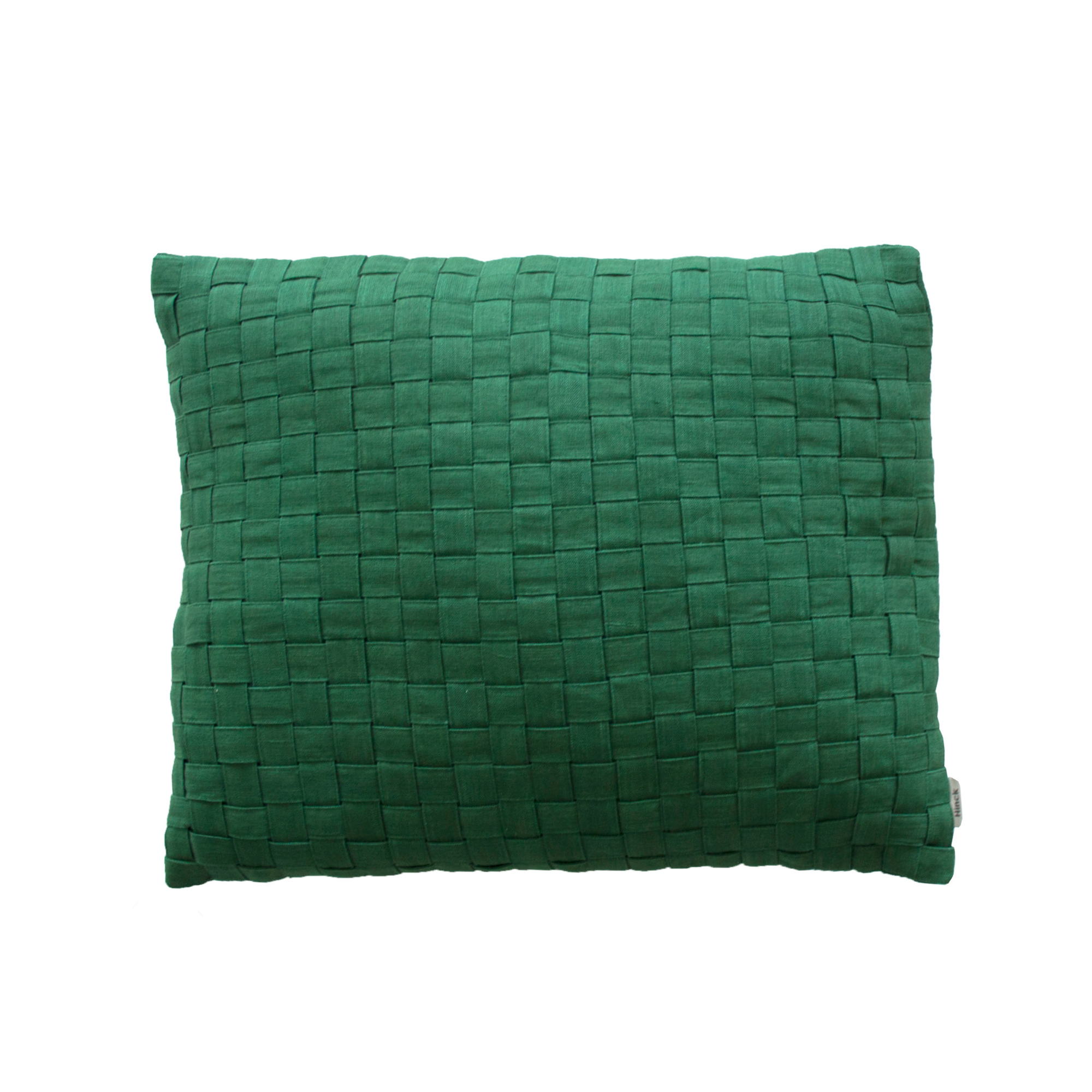 Kussen Woven linnen forrestgreen