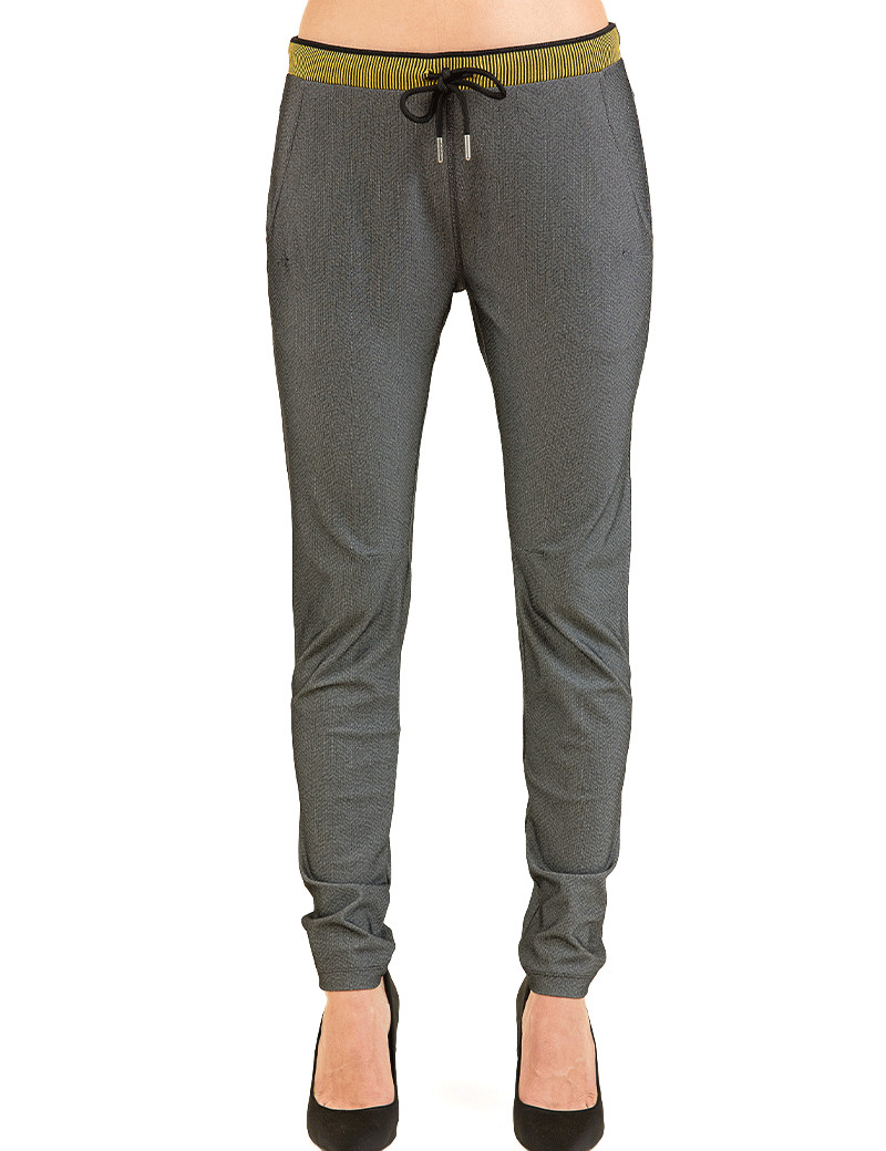 HBT ECLECTIC DENIM | CHEVRONS CRUZ PANTALON FEMME NOIR/ANTHRACITE