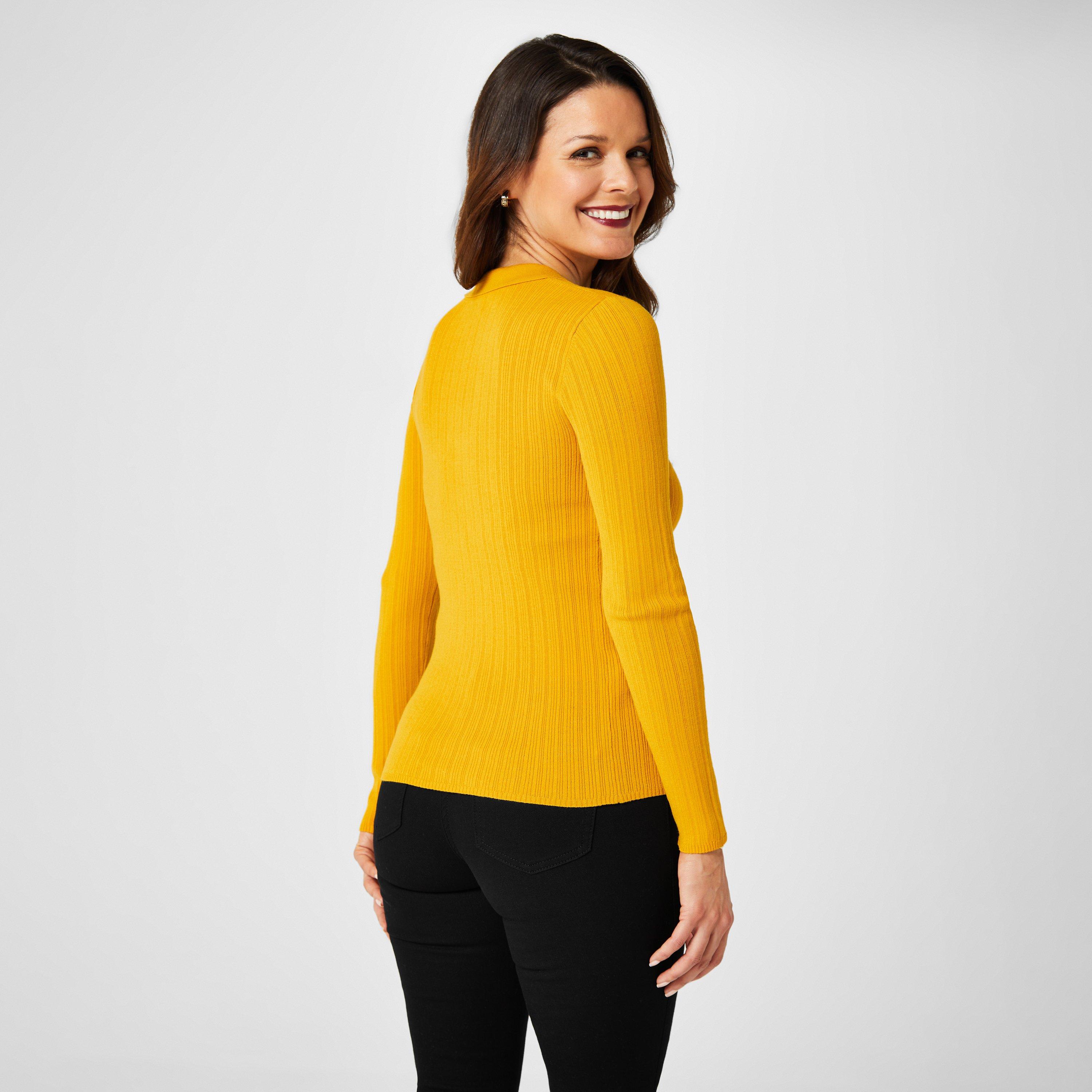 Biba Collar Ribbed Top