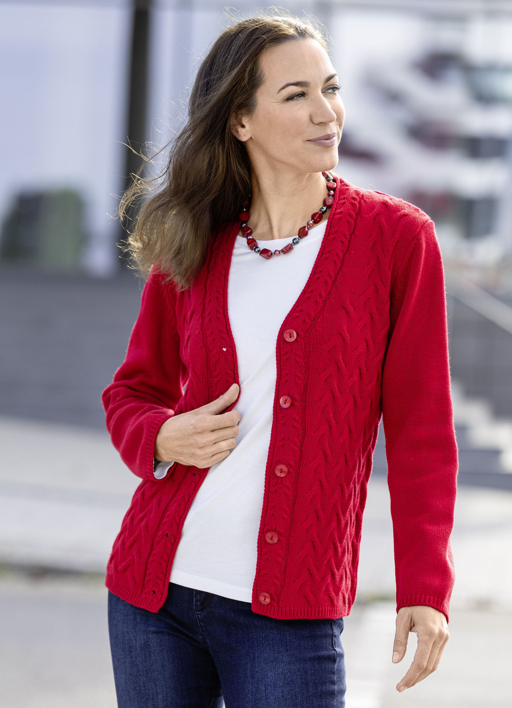 Strickjacke mit Strukturdessin