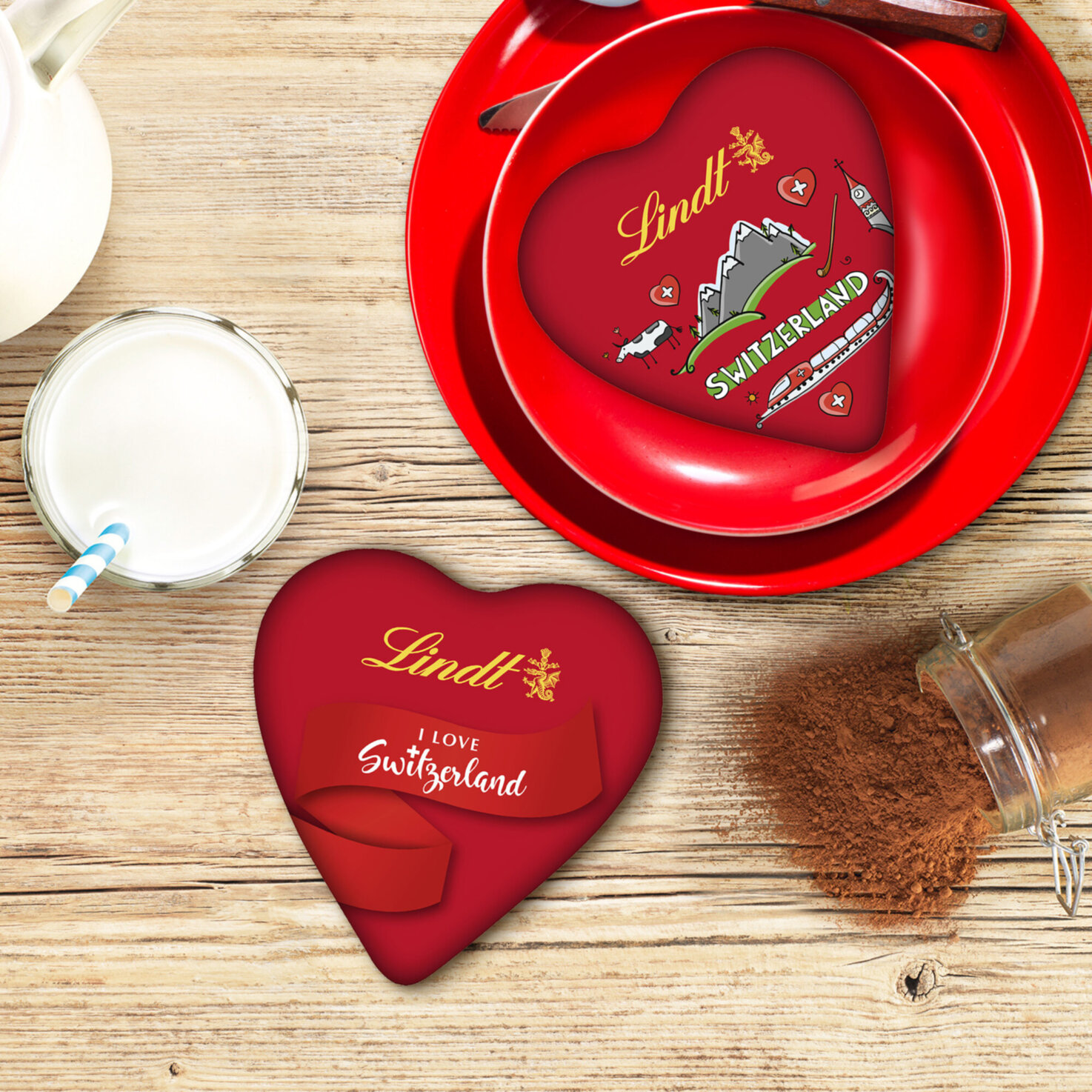 Lindt Souvenir Herz Milch Design Edition