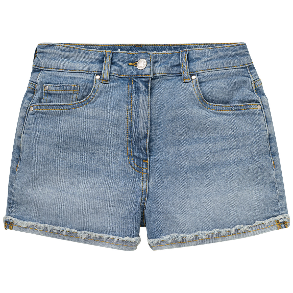 Beatwear Mädchen Jeans-Shorts mit verstellbarem Bund hellblau