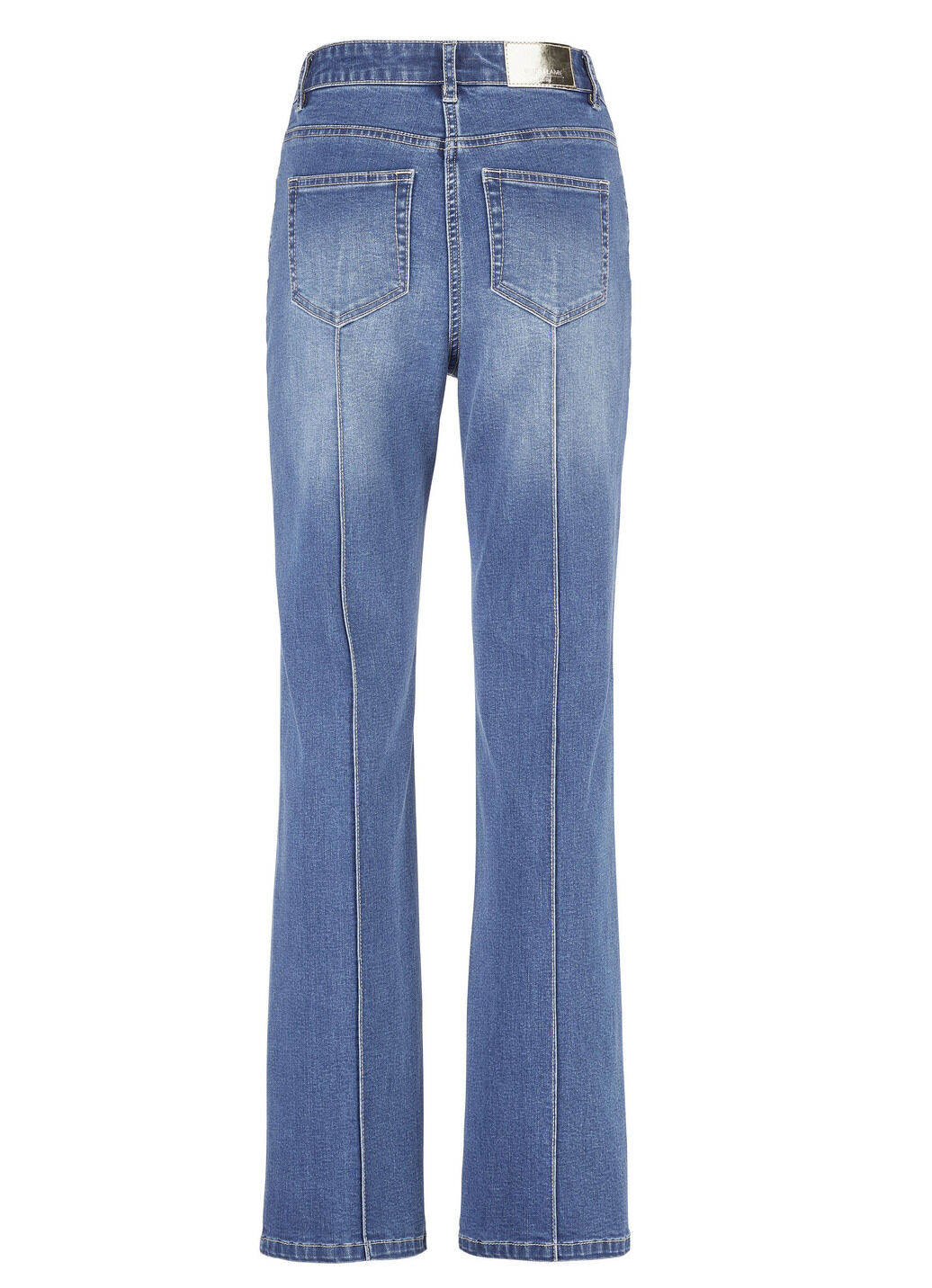 Jeans mit abgesteppten Biesen