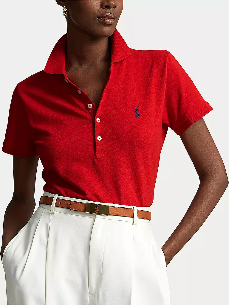 POLO RALPH LAUREN Poloshirt Slim Fit JULIE rot