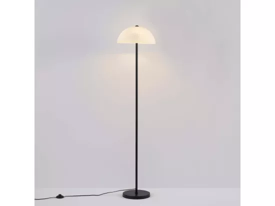 Élégant lampadaire minimaliste abat-jour en verre - Melito