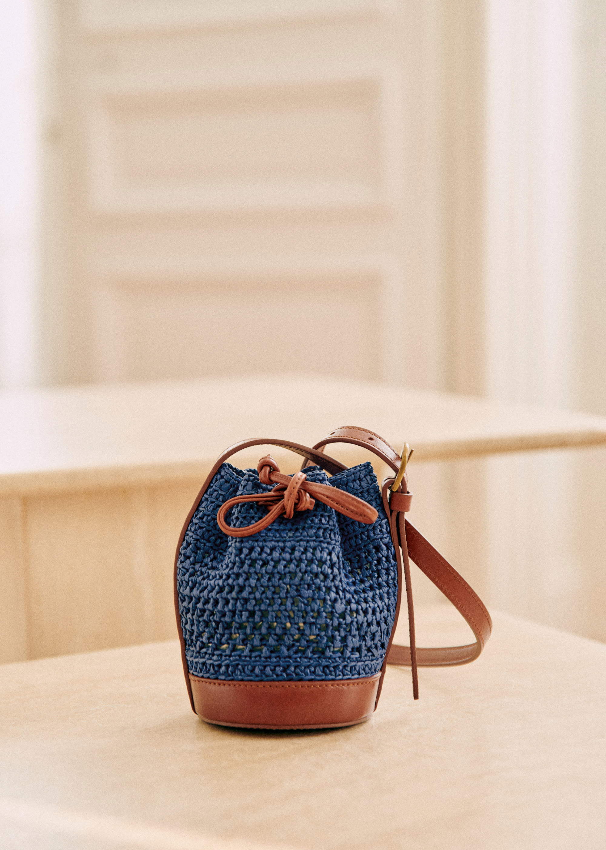 Bourse Nano Farrow - Raphia bleu électrique - SACS/NEW SACS Nos Paniers 5906406
