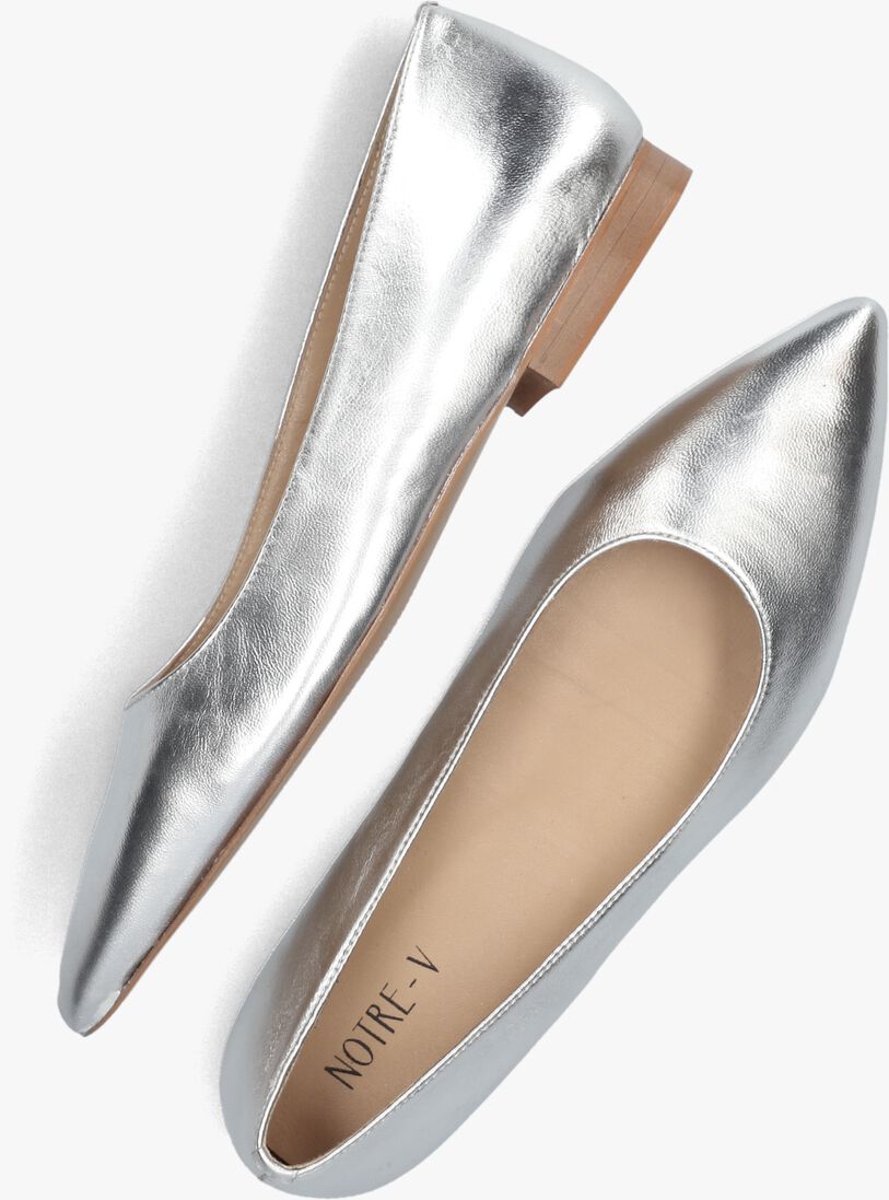 NOTRE-V zilveren notre-v ballerina's vk1043