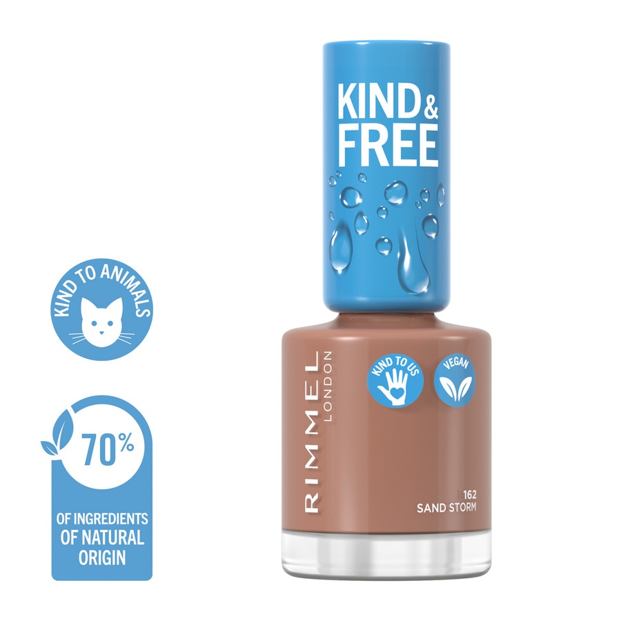 Rimmel London Kind & Free Clean Cosmetics Nail Polish 162 Sand Storm 8ml