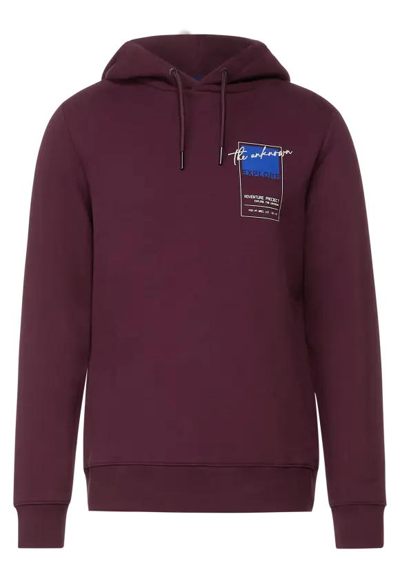 Sweatshirt mit Kapuze - burgundy red