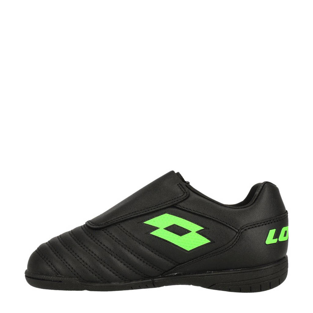 Lotto Milano 700 ID JRjunior zaalvoerbalschoenen zwart/felgroen