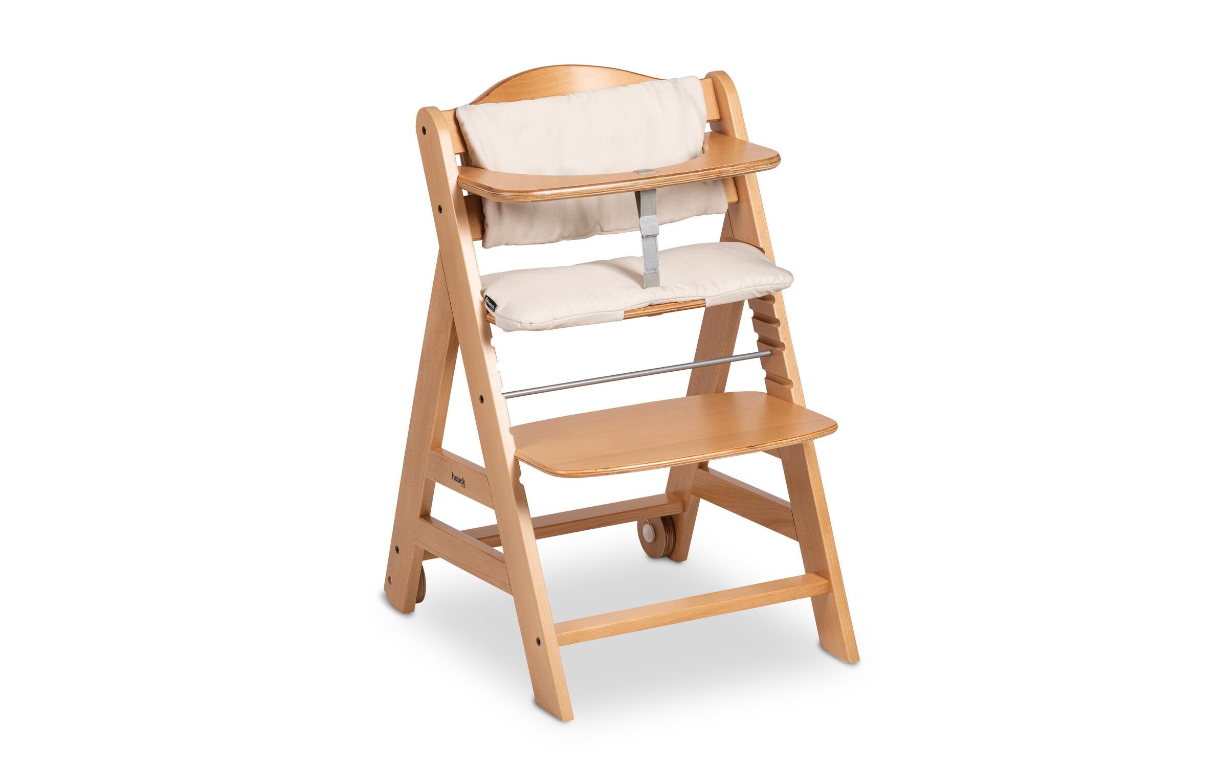 Treppenhochstuhl Beta+ Natural<br>Kippsicheres und mitwachsendes Holzhochstuhlset