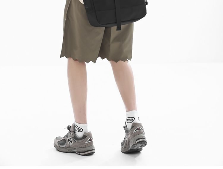 HOVERUP - Nylon crossbodytas met mesh-paneel en gesp
