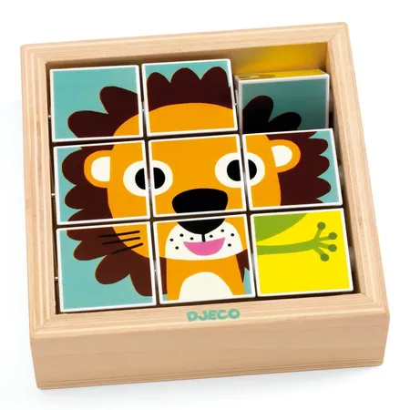 Djeco Holzpuzzle: Touranimo, 9 Teile