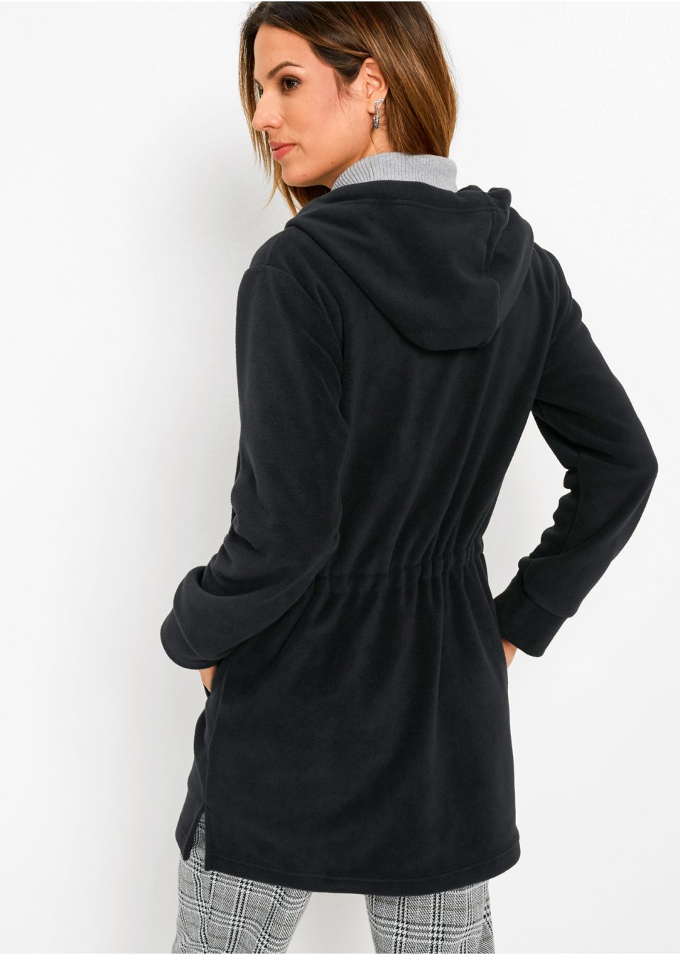 Veste longue confortable en polaire