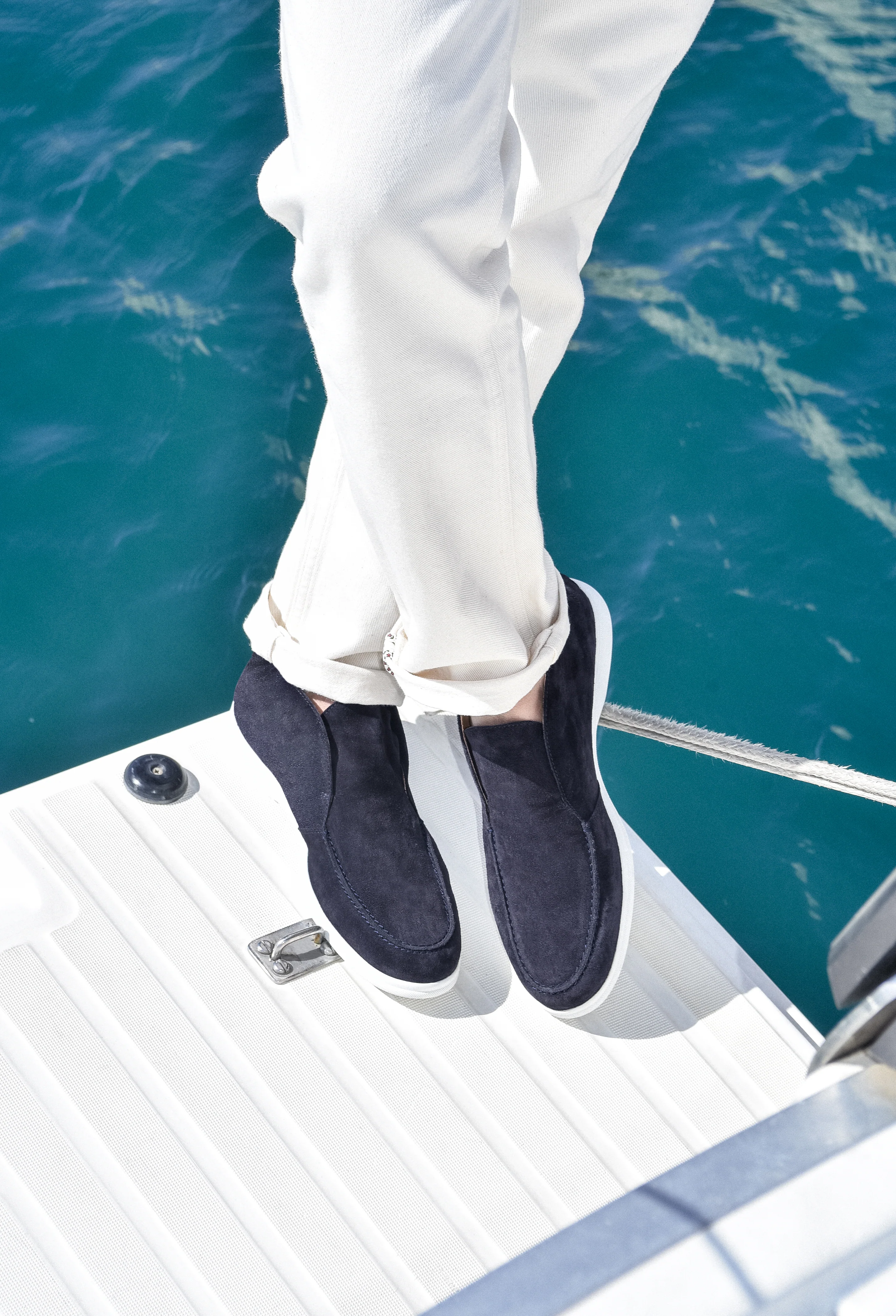 Sasha-Boots en veau velours marine