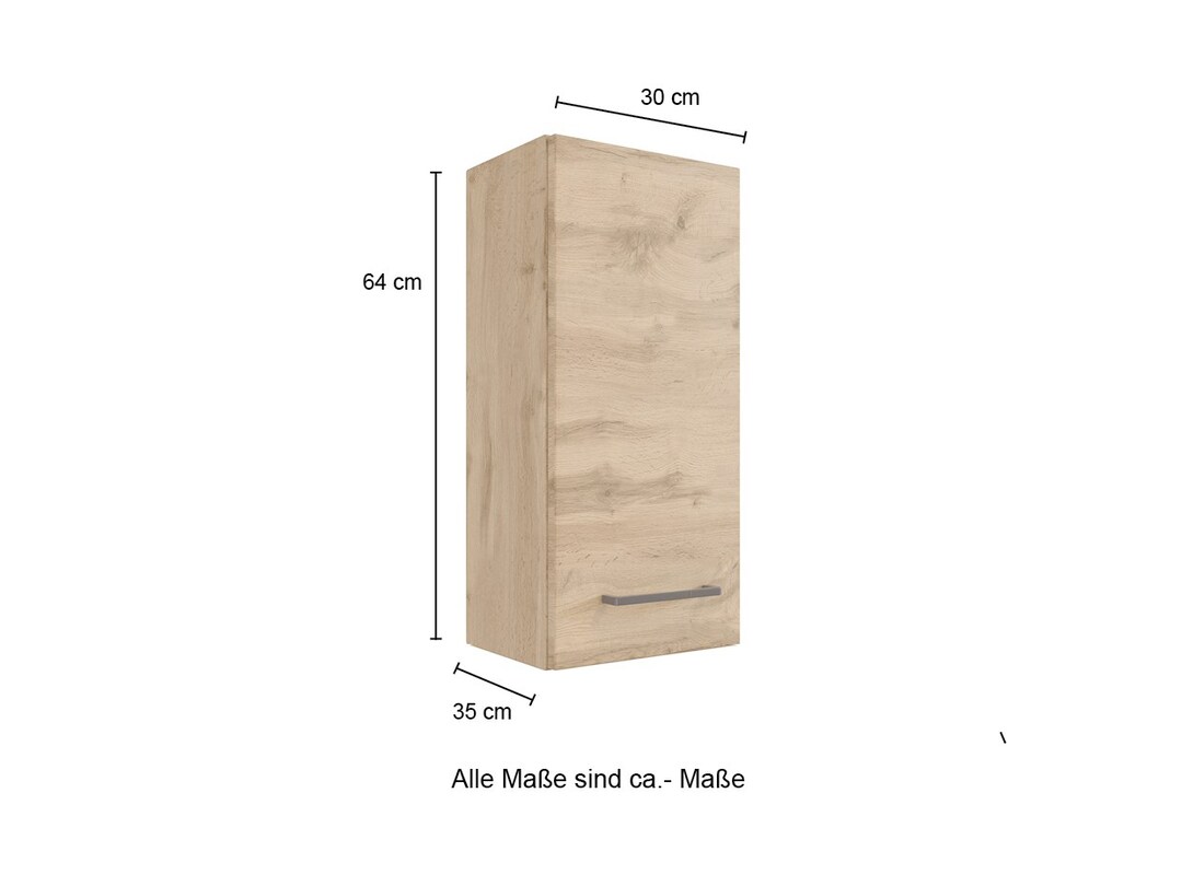 Bad-Hängeschrank LIMBURG braun 30cm
