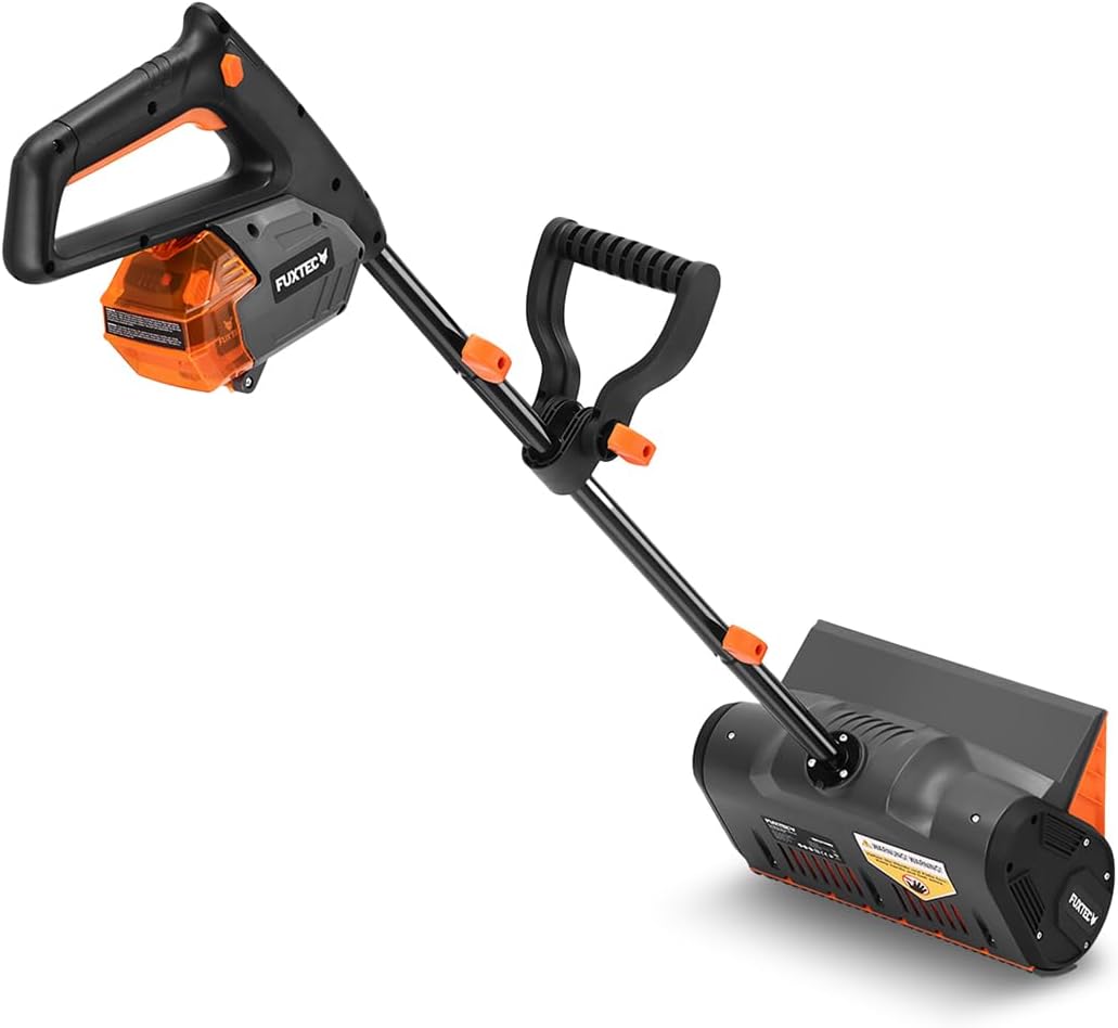 FUXTEC Akku Schneefräse FX-E1SCH20SET, 20V Schneeschaufel elektrisch inkl. 4Ah Akku & Ladegerät, 30cm Arbeitsbreite, 6m Auswurfweite, leichtgewichtig, ideal für Einfahrt, Gehweg, Terrasse