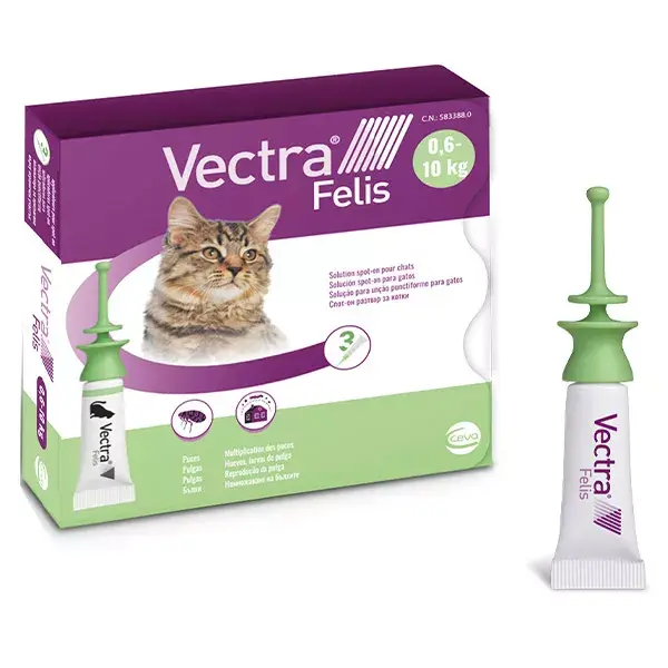Vectra® Felis solução spot-on para gatos, 3 pipetas