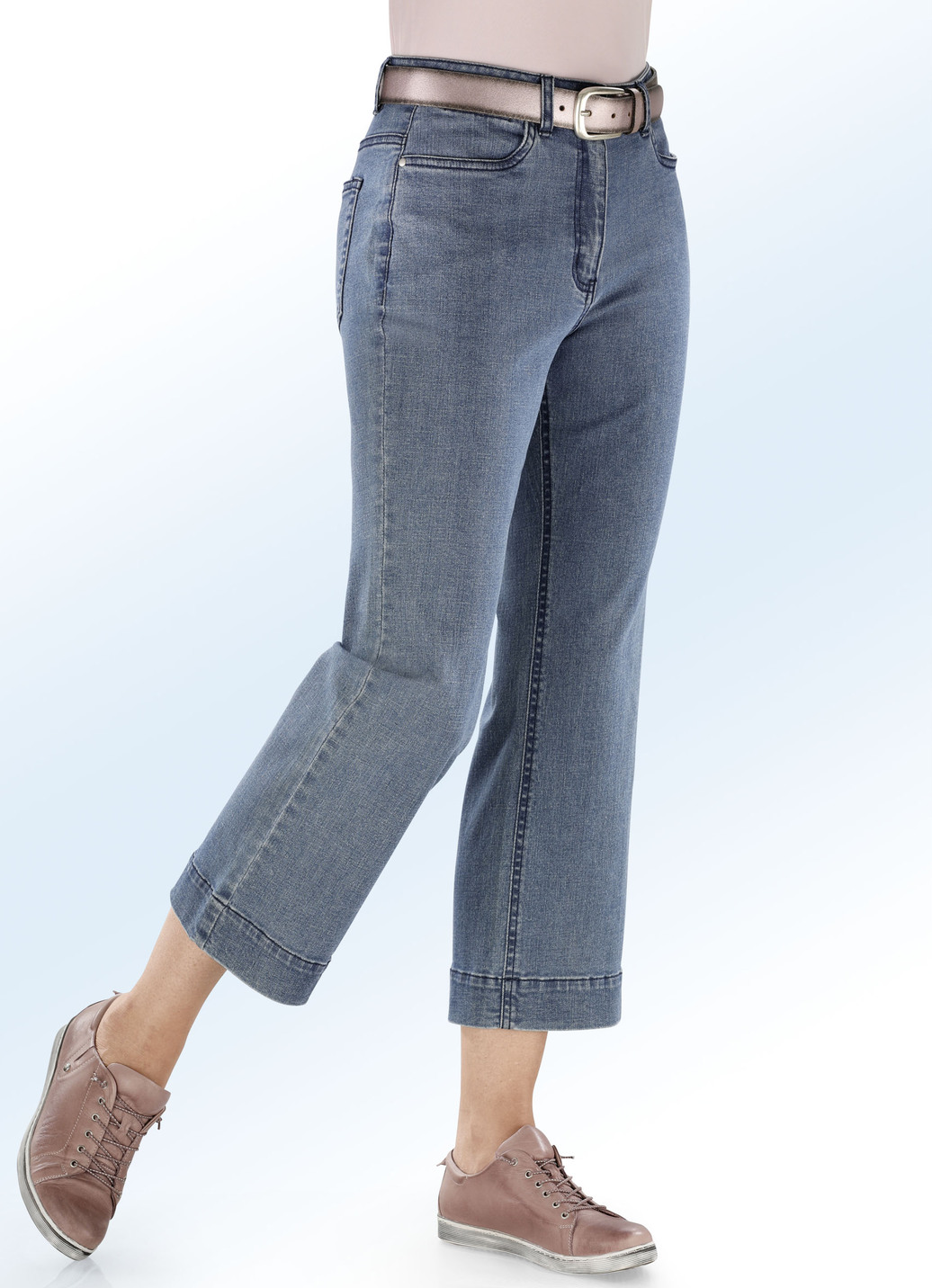 Jeans-Culotte in 5-Pocket-Form