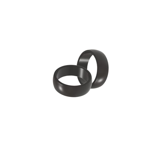 INF Universell silikonring for å beskytte originale ringer Sort 10#26.4*8mm