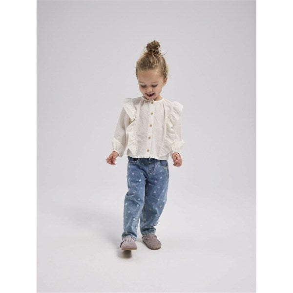 Køb Name it Medium Blue Denim Hearts Bella Mom Jeans