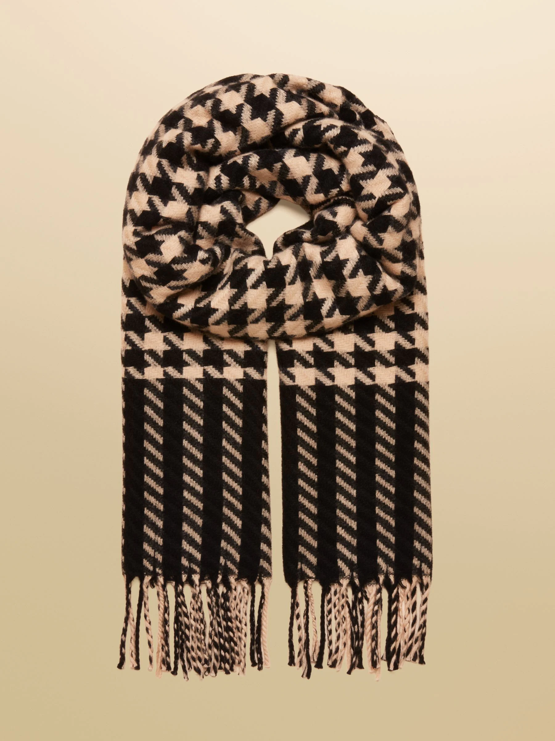 Zwart & bruin - Joules Langtree Large Scarf