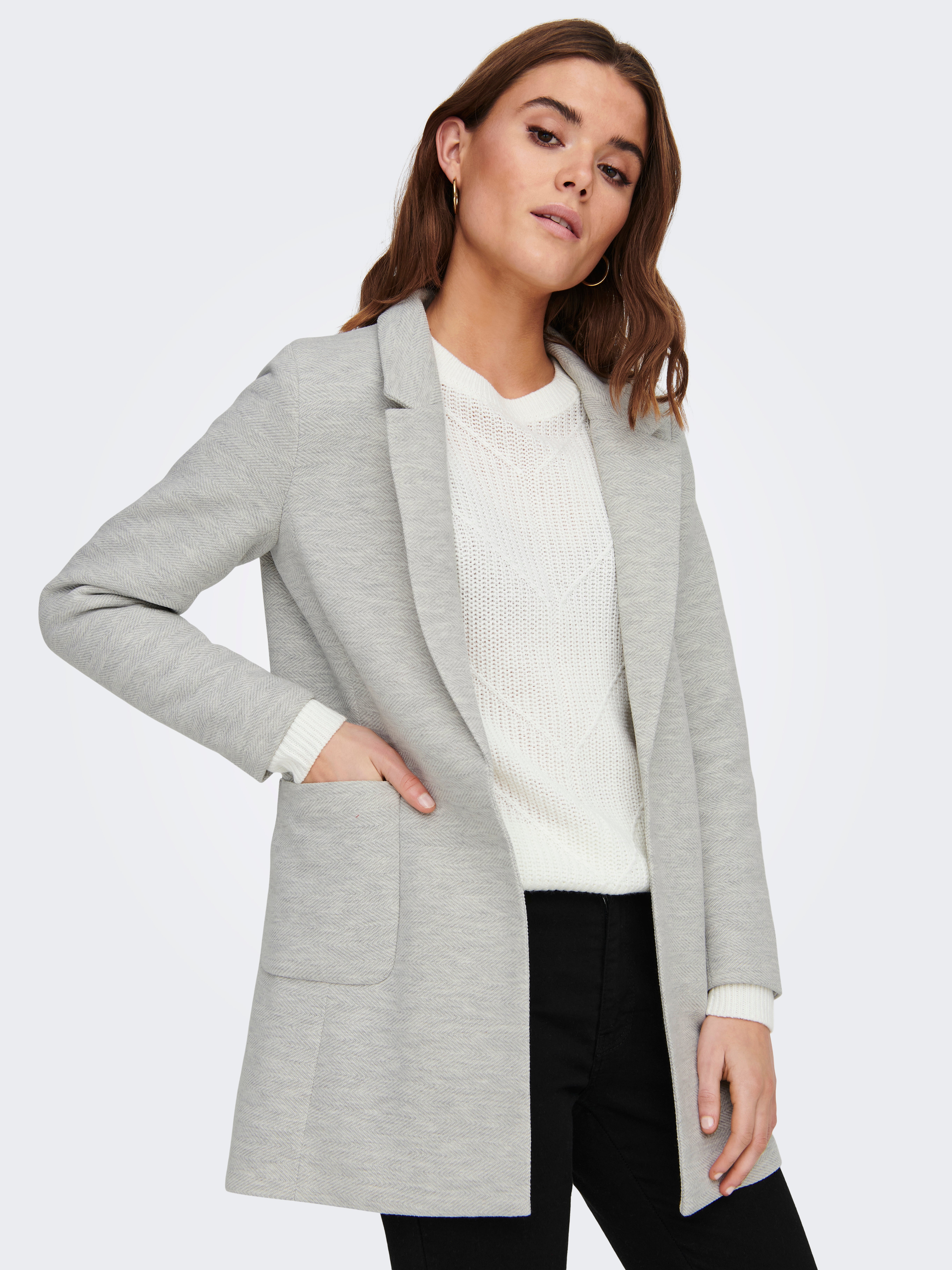 ONLBAKER-LINEA Blazer Light Grey Melange