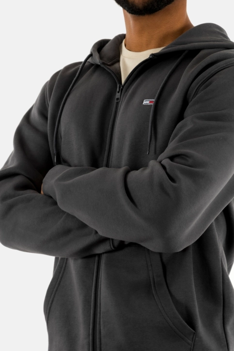 Sweat tommy jeans reg s flag pt2 washed black