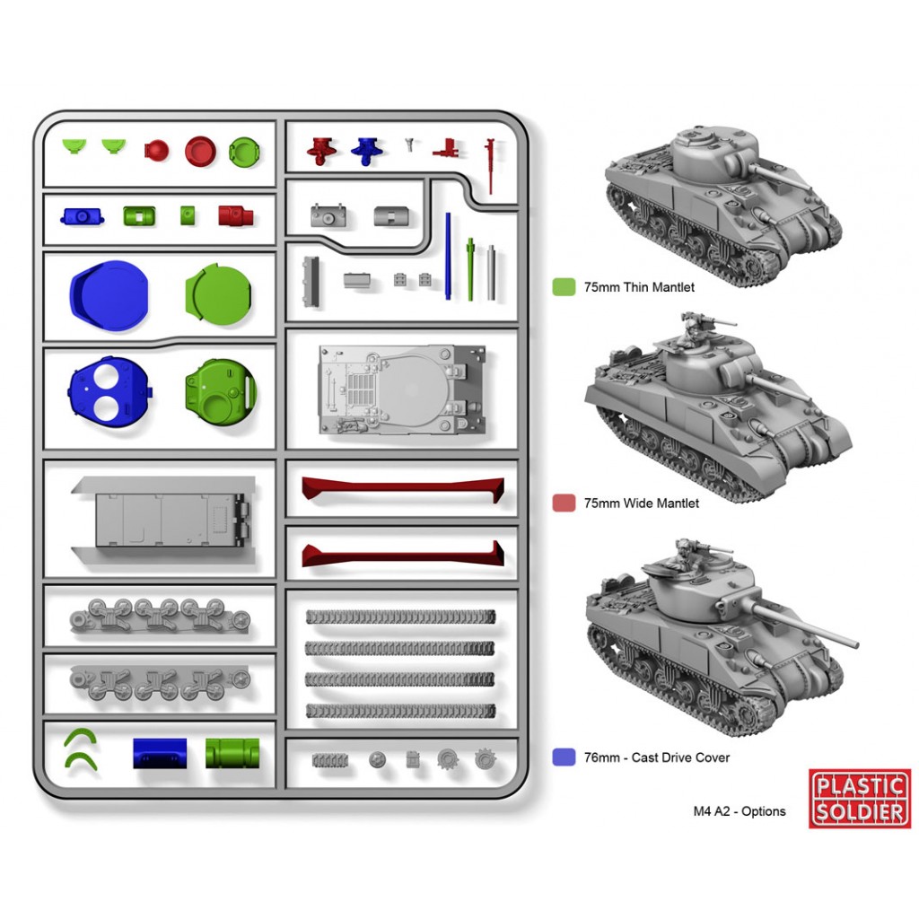 15mm WW2 Allied M4A2 Sherman Tank