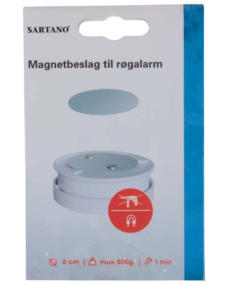 Magnetbeslag til røgalarm