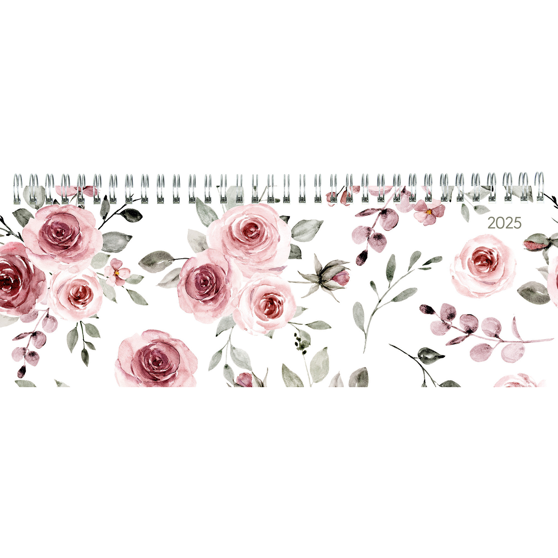 Tisch-Querkalender 2025 - Rosen - 29,7x10,5 cm