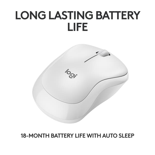 Logitech M240 Silent Bluetooth trådløs mus (hvid)