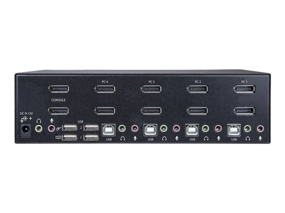 StarTech.com DisplayPort KVM - 4 port - 4K 60Hz - Dual Monitor KVM - DisplayPort Switch - KVM DisplayPort - Desktop KVM Switch (SV431DPDDUA2) - KVM / audio / USB switch - 4 x KVM / audio / USB - 1 lokalbruger - monterbar på stativ, desktop