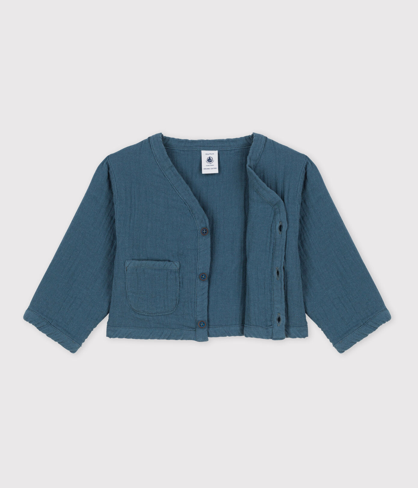 Cardigan bébé en gaze de coton