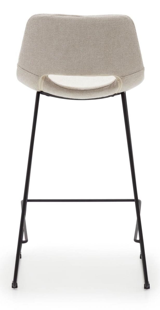 Kave Home Barstuhl ZIGGY 2er Set beige/ schwarz