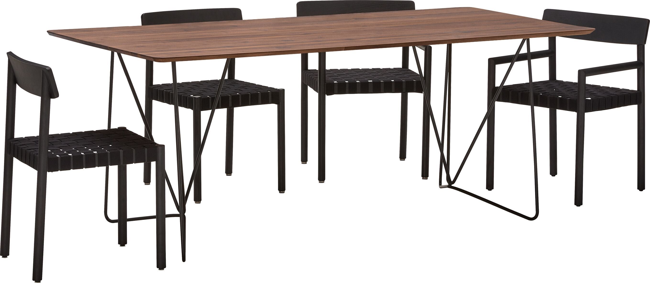 ELIANA Tisch - Nussbaum / B: 200.0 cm x T: 95.0 cm x H: 75.0 cm