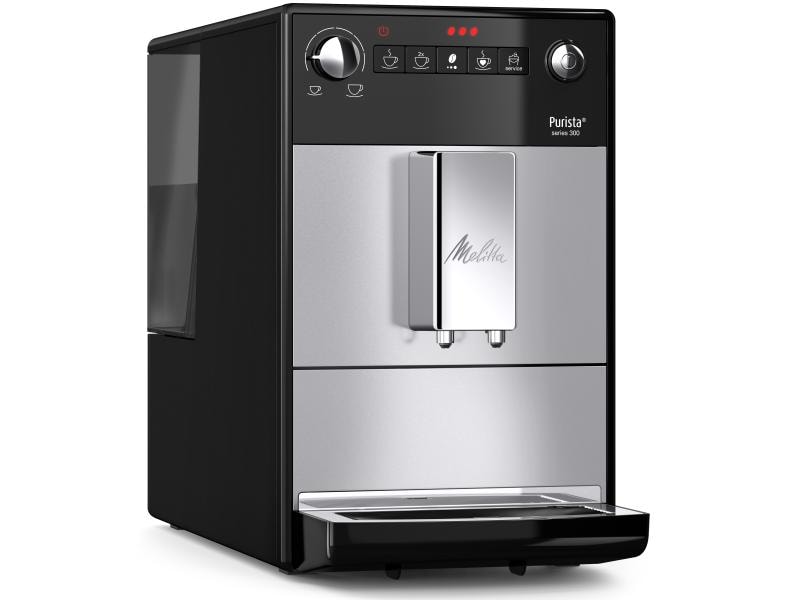 Melitta Kaffeevollautomat Purista Silber Zweitassen-Vollautomat mit Lieblingskaffee-Funktion