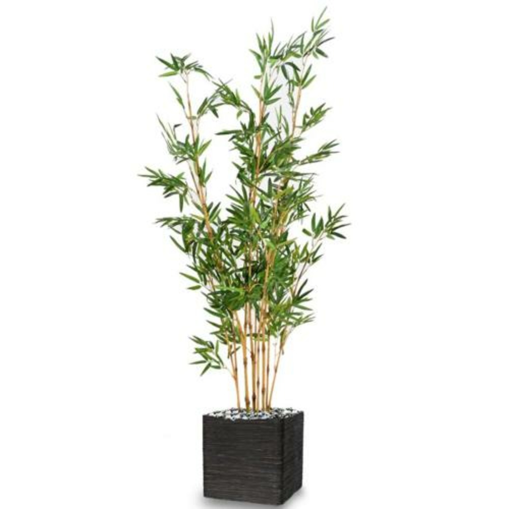 Bambou artificiel finition mousse verte h 150 cm vert - choisissez votre hauteur