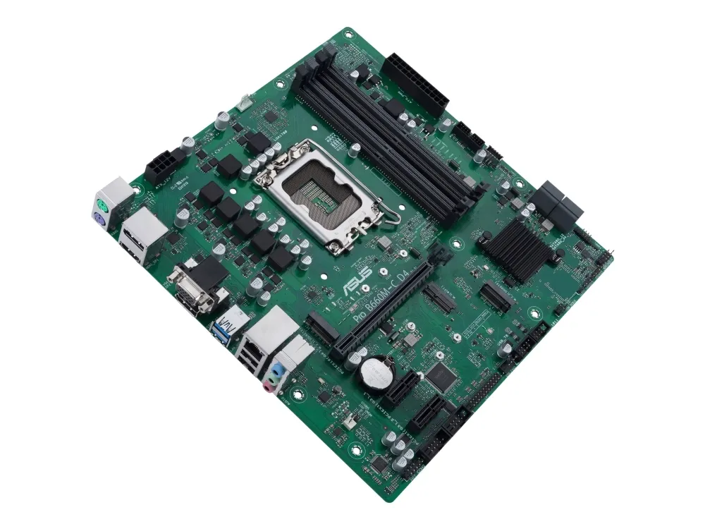 ASUS PRO B660M-C D4-CSM - Bundkort - micro ATX - LGA1700 sokkel - B660 Chipset - USB 3.2 Gen 1, USB-C Gen1 - Gigabit LAN - onboard grafik (CPU påkrævet) - HD Audio (8-kanaler)