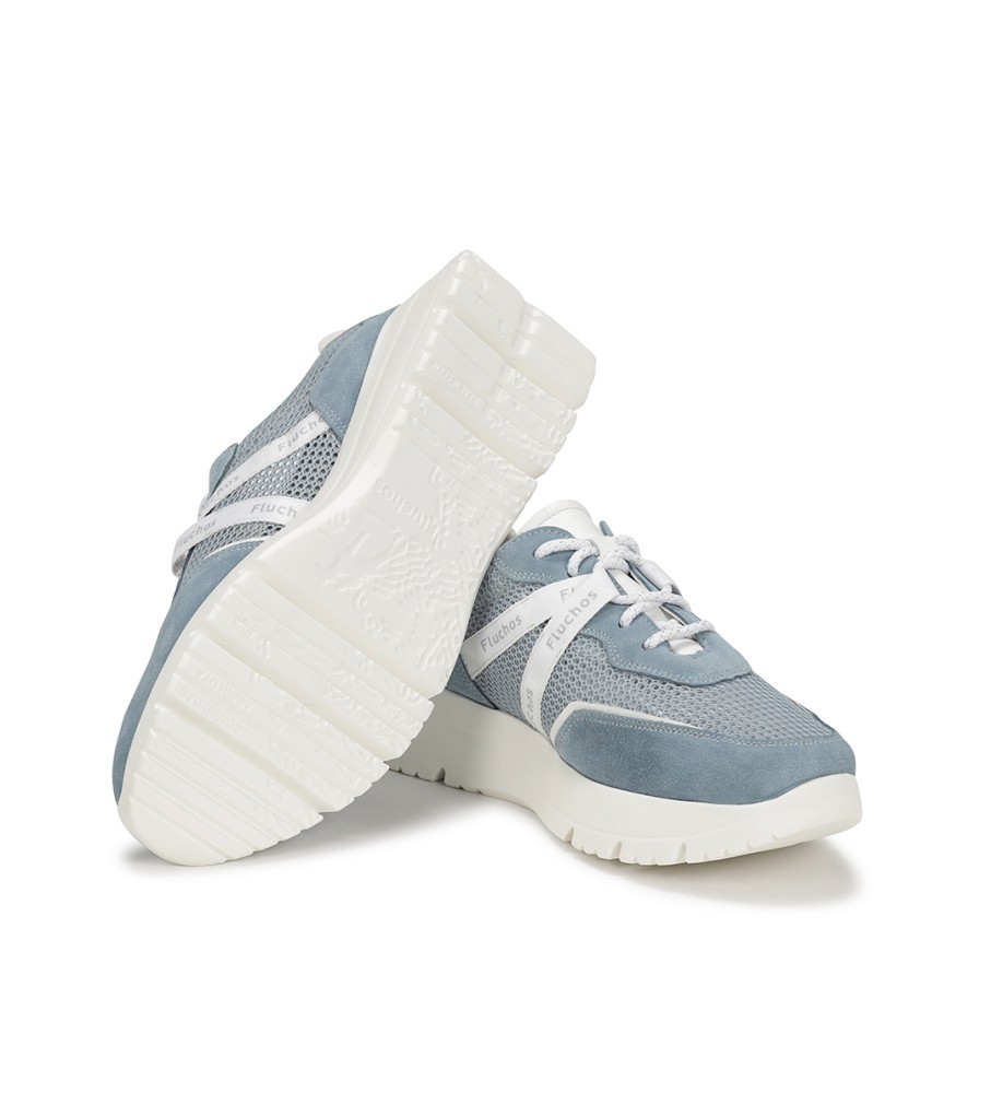 Tênis Fluchos Eira Azul - Salto Anabela de 5cm -