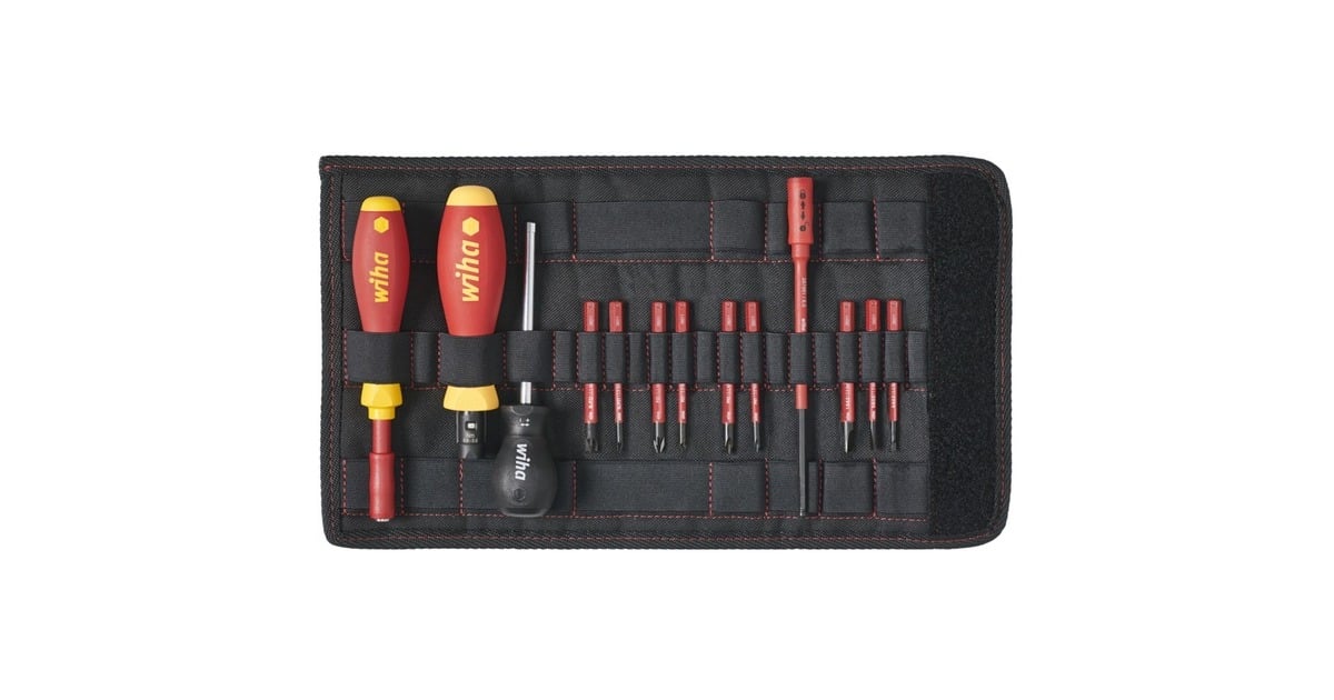 WihaMomentschroevendraaierset TorqueVario-S electric  (Rood/geel, 14-delig, 0,8 - 5 Nm)